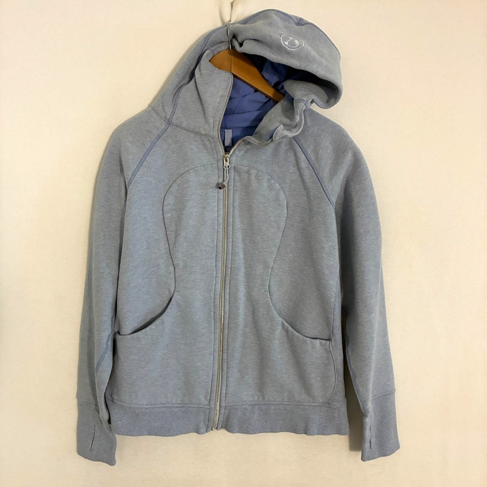 Lululemon Scuba Hoodie Women's Size 12 Blue Athleisure Activewear Preppy Sporty